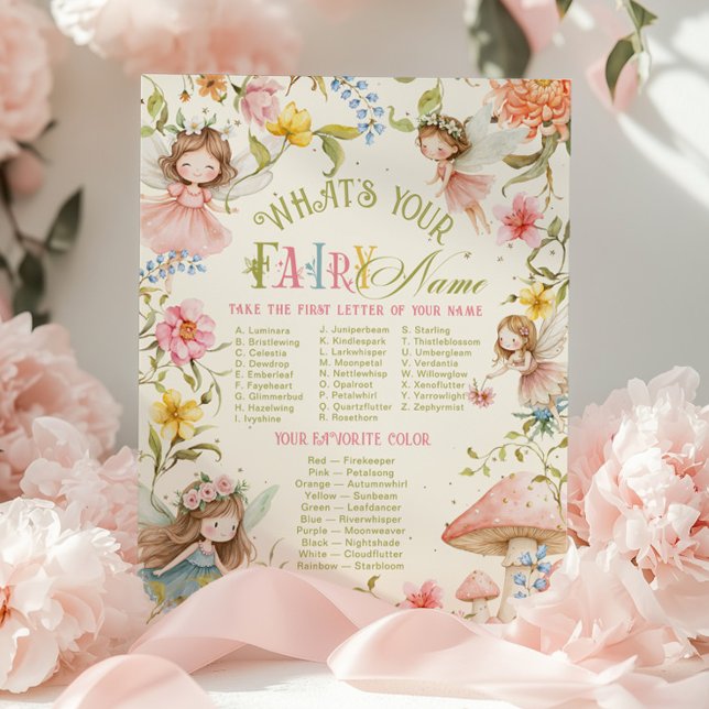 Póster Whats your fairy name Fairy Bright Birthday (Subido por el creador)