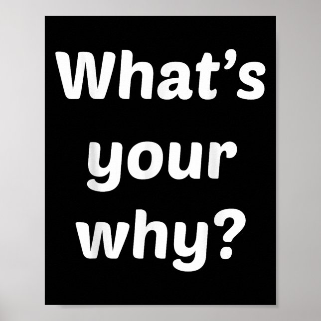 Póster What's Your Why Insring Motivational Entrepreneur  (Frente)
