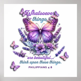 Póster Whatsoever Things Bible Scripture