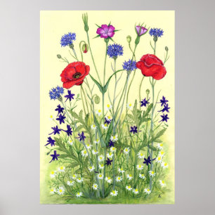 Póster Wheat Field Weeds