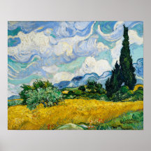 Wheat Field with Cypresses (1889) by Vincent