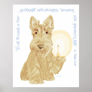 Póster Wheaten Scottie Buenas Noches