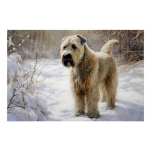 Póster Wheaten Terrier Let It Snow Navidades
