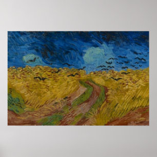 Póster Wheatfield con Crows Vincent van Gogh