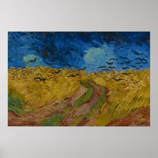 Póster Wheatfield con Crows Vincent van Gogh (Frente)