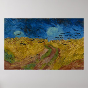 Póster Wheatfield con Crows Vincent van Gogh Small