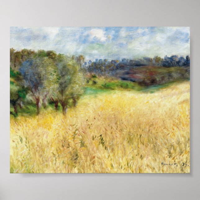 Póster Wheatfield - Pierre-Auguste Renoir (Frente)