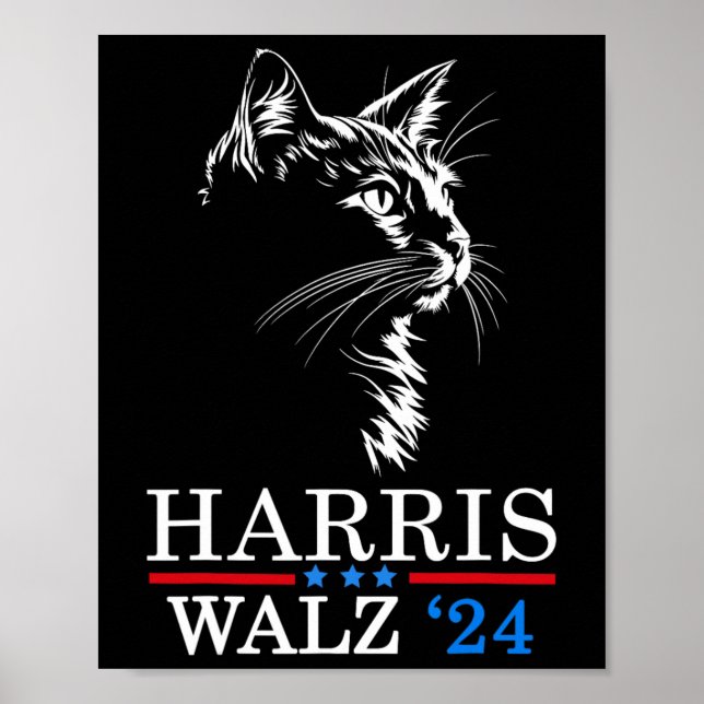 Póster Wheimer 2024 Funny Cat Election Kamala Harris Tim (Frente)