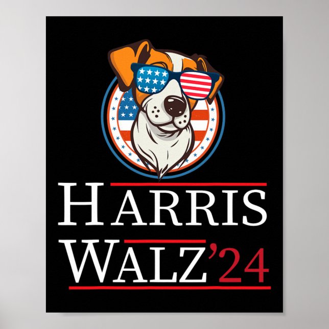 Póster Wheimer 2024 Funny Dog Election Kamala Harris Tim (Frente)