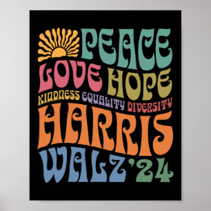 Póster Wheimer 2024 Peace Love Hope Kindness Equality Div