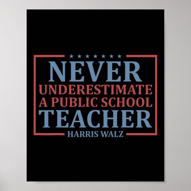Póster Wheimer Nunca Subestima Un Enseñanza Escolar Públi (Frente)