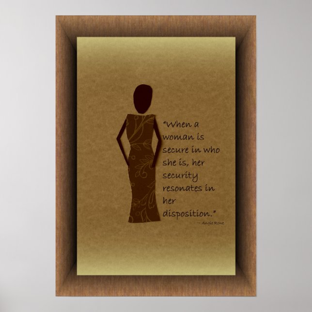 Póster When A Woman Is Secure Poster (Frente)