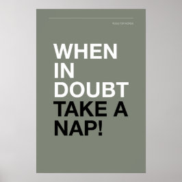 Póster WHEN IN DOUBT, TAKE A NAP – Cozy Wall Art