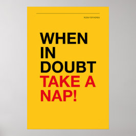 Póster WHEN IN DOUBT, TAKE A NAP – Cozy Wall Art