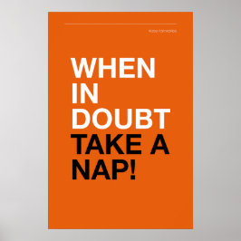Póster WHEN IN DOUBT, TAKE A NAP – Cozy Wall Art