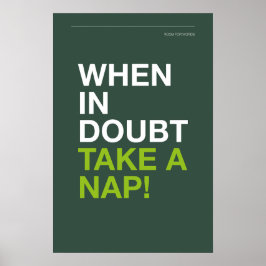 Póster WHEN IN DOUBT, TAKE A NAP – Cozy Wall Art