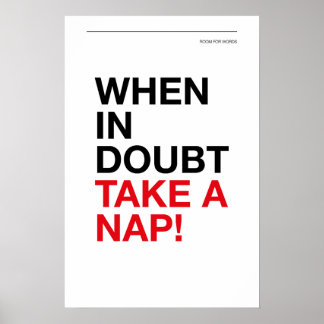Póster WHEN IN DOUBT, TAKE A NAP – Cozy Wall Art