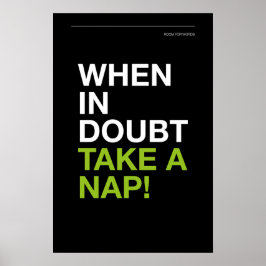 Póster WHEN IN DOUBT, TAKE A NAP – Cozy Wall Art