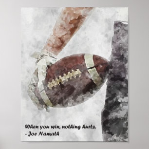 Póster When you win nothing hurts americal football