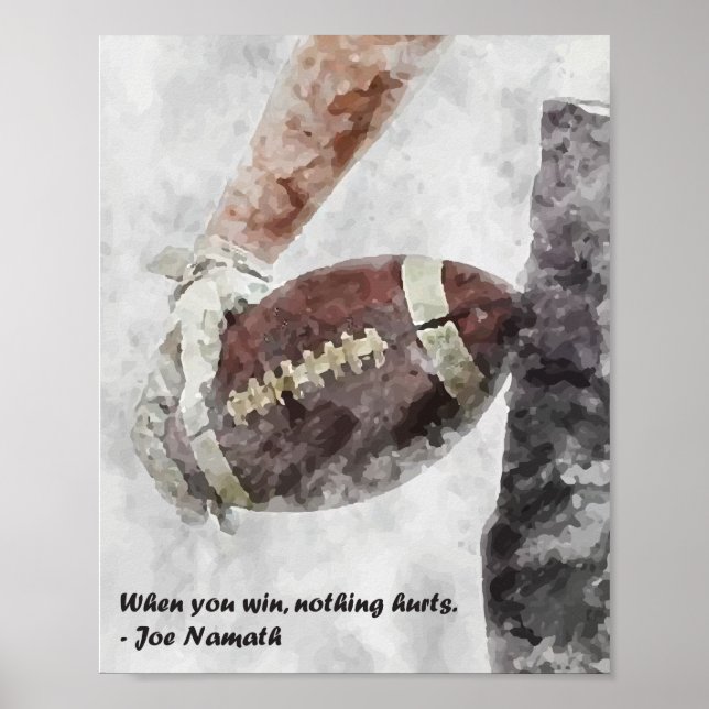 Póster When you win nothing hurts americal football  (Frente)