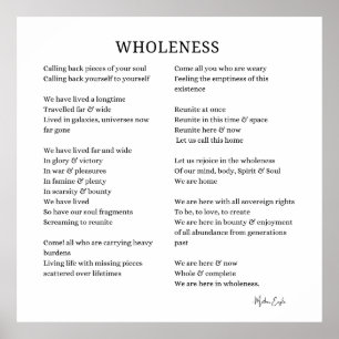 Póster Wheness Soul Self Love poema poster wall art