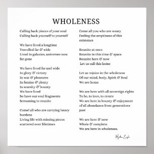 Póster Wheness Soul Self Love poema poster wall art