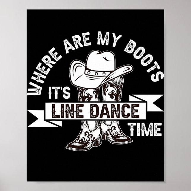 Póster Where are my boots line dance  (Frente)