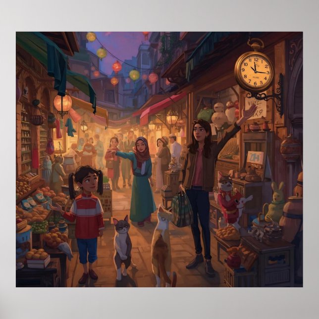 Póster Where Cats Wander and Lanterns Glow (Frente)