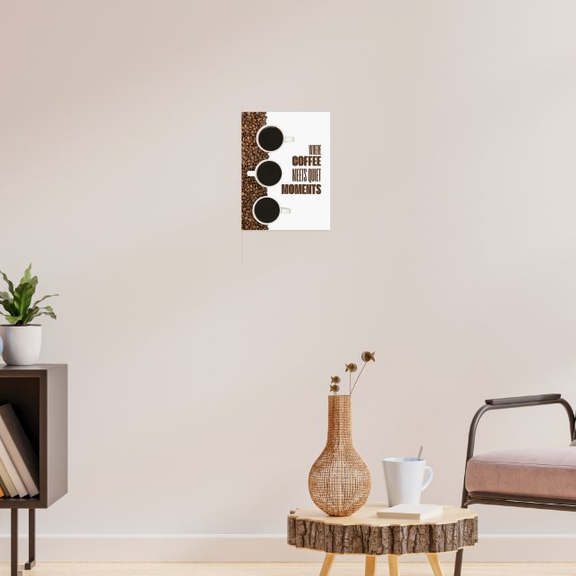 Póster Where Coffee Meets Quiet Moments – Minimalist Cafe (Salón 3)