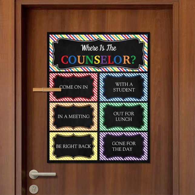 Póster Where is the Counselor Office Door Sign (Subido por el creador)