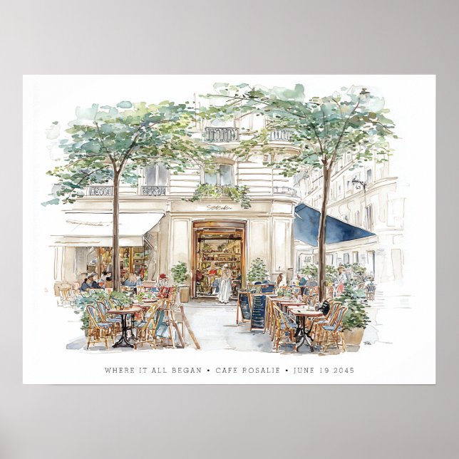 Póster Where It All Began Upload Your Own Location Sketch (Frente)