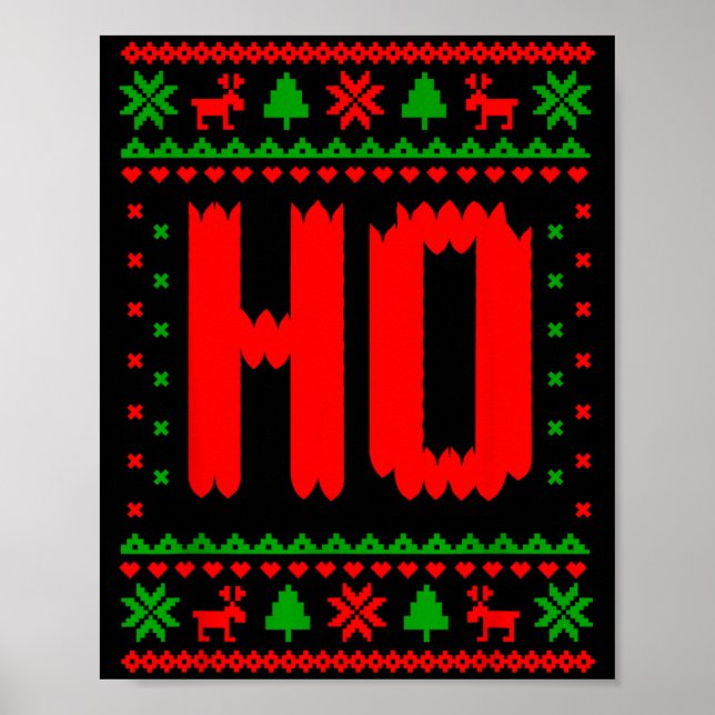 Póster Where's My Ho At_ Ho Merry Christmas Holiday Coupl (Frente)