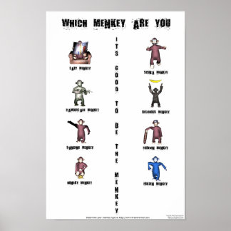 Póster Which Menkey Are You?
