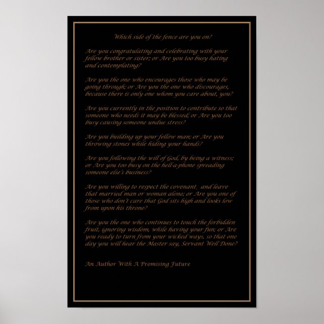 Póster Which Side of The Fence - Poster (Frente)