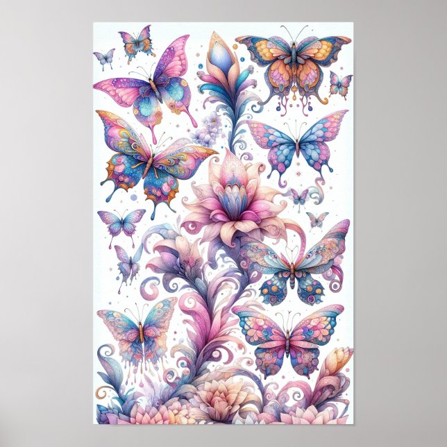 Póster Whimby Butterflies Wall Art (Frente)