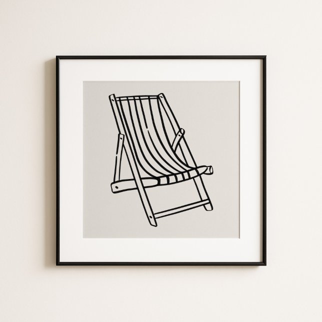 Póster Whimsical Amalfi Coast Beach Chair Art (Subido por el creador)