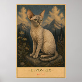 Póster Whimsical Beauty: Devon Rex