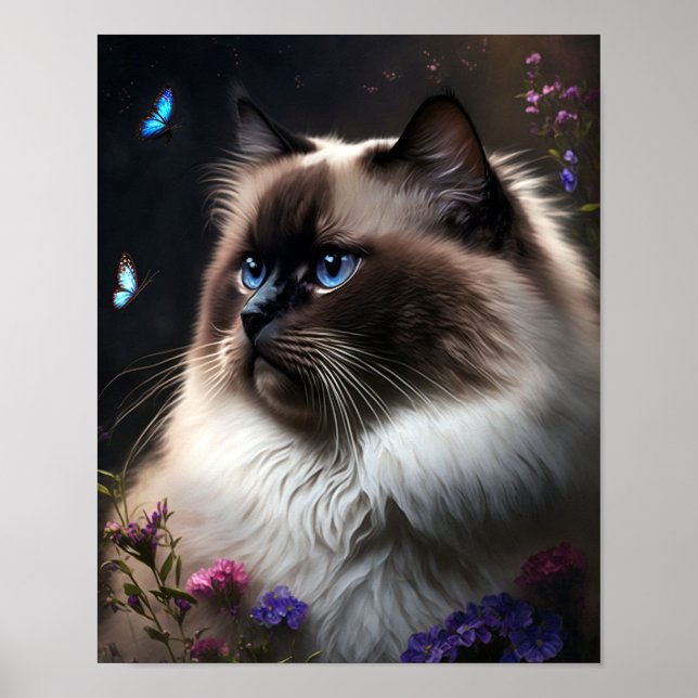 Póster Whimsical Birman Cat Poster (Frente)