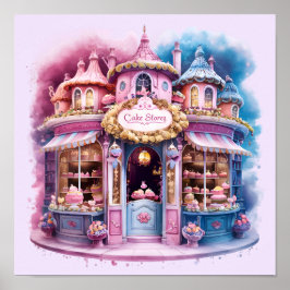 Póster Whimsical Cake Shop My Little Princess Cakes