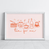 Whimsical Doodle Tea para mí, Tea Fiesta Kitchen