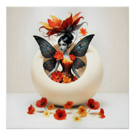 Póster Whimsical Flower Fairy