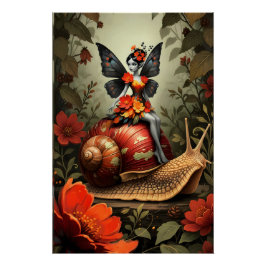 Póster Whimsical Flower Fairy