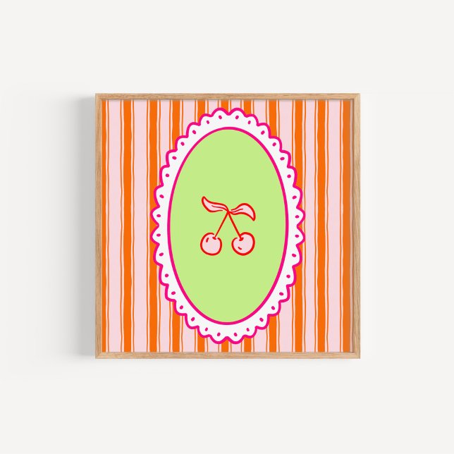 Póster Whimsical Hand-Drawn Cherries Art (Subido por el creador)