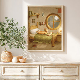 Póster  Whimsical mouse Storybook kids Poster