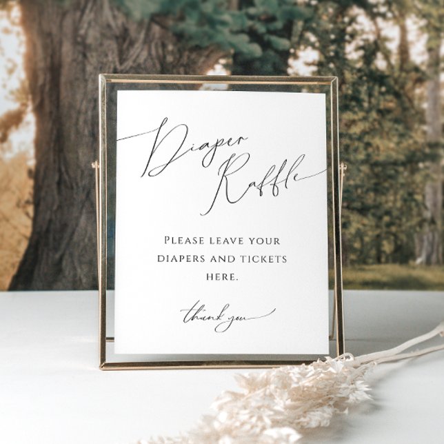 Póster Whimsical Neutral Diaper Raffle Baby Shower Rótulo (Subido por el creador)
