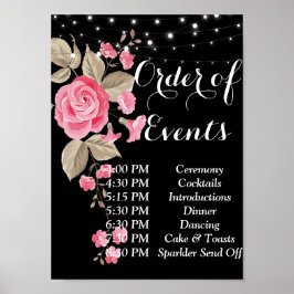 Póster Whimsical String Lights Black Order