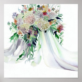 Póster Whimsical & Wild, Bridal Cascading Bouquet 1,