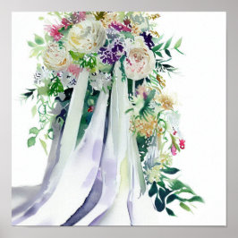 Póster Whimsical & Wild, Bridal Cascading Bouquet 2,