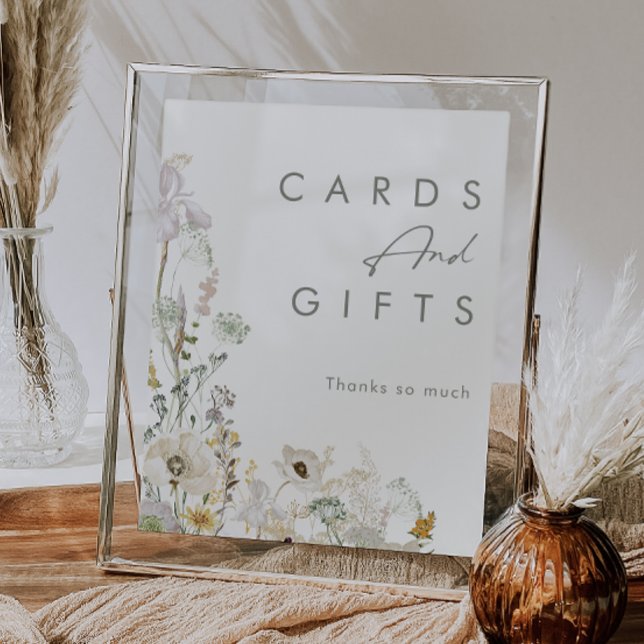 Póster Whimsical Wildflower Meadow Tarjetas de marfil y r (Subido por el creador)