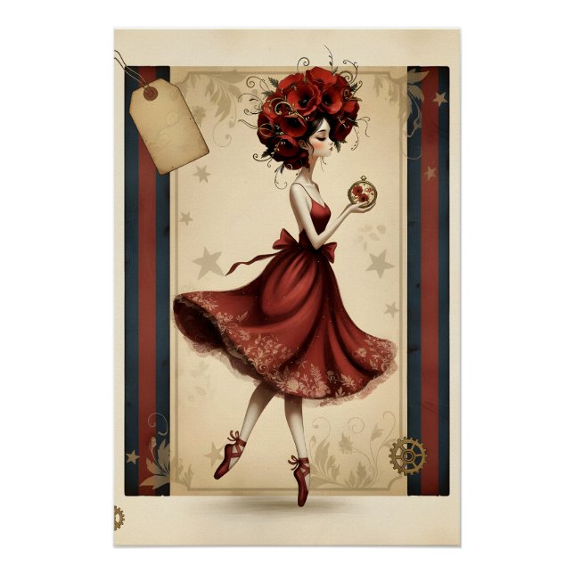 Póster Whimsical Woman, Vintage (Anverso)